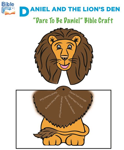 Daniel And The Lions Den Printable Craft
